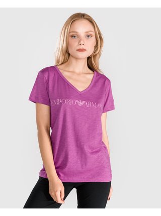 Růžové dámské tričko na spaní Emporio Armani