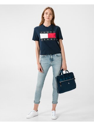 Tričká s krátkym rukávom pre ženy Tommy Jeans - modrá