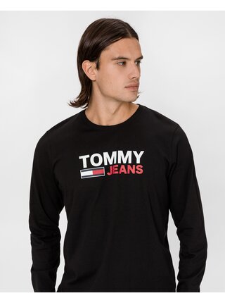 Tričká s dlhým rukávom pre ženy Tommy Jeans - čierna