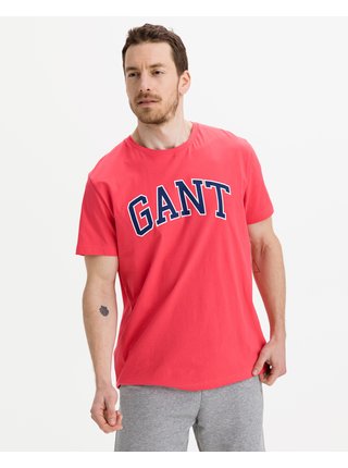 Růžové pánské tričko GANT Arch Outline