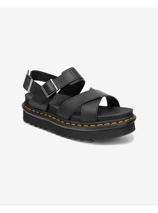 Černé dámské kožené sandály Dr. Martens Voss II
