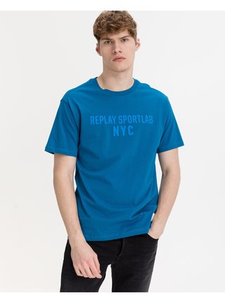 Modré pánské tričko Replay Sportlab
