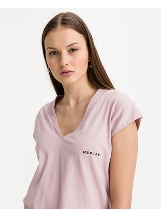 Tričká s krátkym rukávom pre ženy Replay - ružová