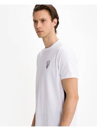 Bílé pánské tričko KARL LAGERFELD