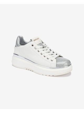 Tenisky, espadrilky pre mužov Replay - biela, strieborná