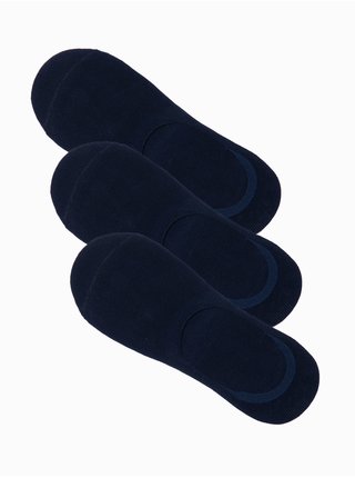 Sada tří párů tmavě modrých pánských ponožek Ombre Clothing
