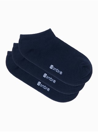 Pánské ponožky U154 - námořnická modrá balení tří kusů