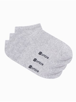 Sada tří párů šedivých pánských ponožek Ombre Clothing