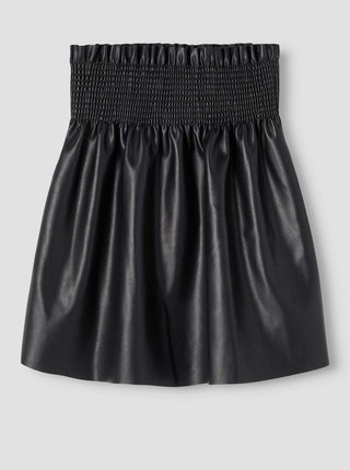 Čierna dievčenská sukňa s povrchovou úpravou name it Onea