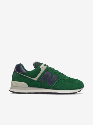 Zelené pánske semišové topánky New Balance 574