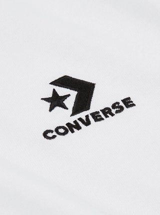 Biele pánske tričko Converse Embroidered Star Chevron Tee