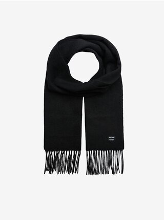Čierny vlnený šál Jack & Jones Toronto