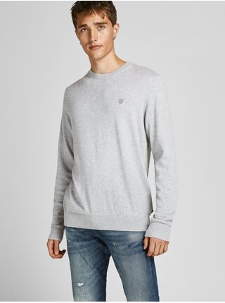 Svetlošedý sveter Jack & Jones Ray