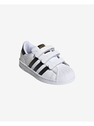 Bílé dětské kožené tenisky adidas Originals Superstar
