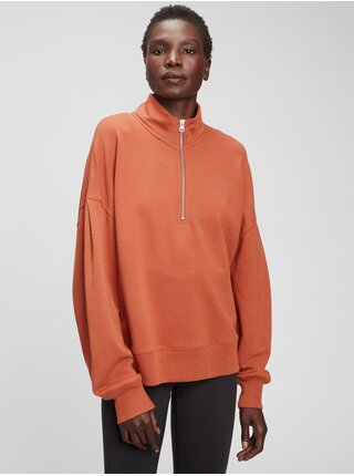 Oranžová dámská mikina half zip GAP