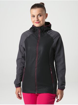 Šedo-černá dámská softshellová bunda s kapucí LOAP Uriella