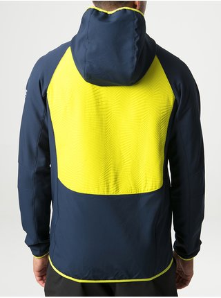 Žluto-modrá pánská sportovní bunda s kapucí LOAP Urax