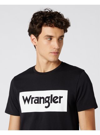 Tričká s krátkym rukávom pre mužov Wrangler - čierna