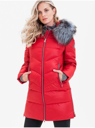 Kabáty pre ženy KARA - červená