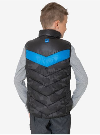 Modro-čierna chlapčenská prešívaná vesta SAM 73 Albert