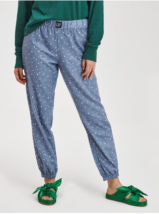 Modré dámske flanelové pyžamové nohavice GAP