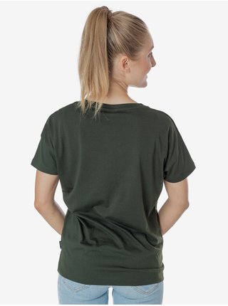 Tmavě zelené dámské tričko s potiskem SAM 73 