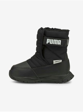 Čierne chlapčenské snehule Puma Nieve Boot WTR AC Inf