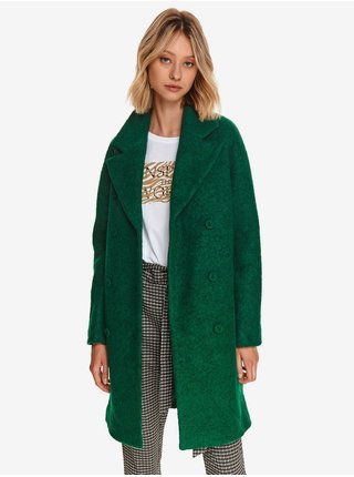 Zelený dámsky vlnený kabát TOP SECRET