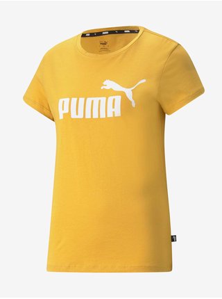 Žluté dámské tričko Puma Ess Logo Tee 