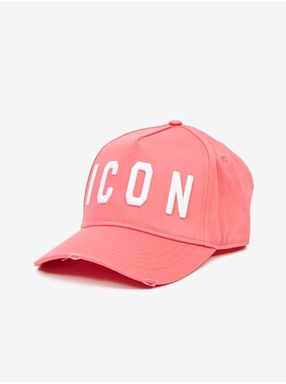 Růžová dámská kšiltovka s nápisem DSQUARED2