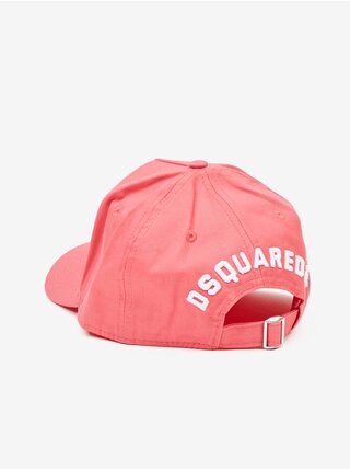 Růžová dámská kšiltovka s nápisem DSQUARED2