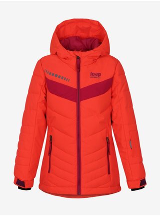Oranžová holčičí zimní bunda s kapucí LOAP