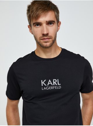 Čierne tričko s nápisom KARL LAGERFELD