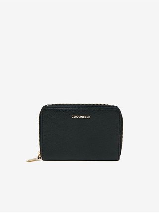 Černá kožená peněženka Coccinelle Metallic Soft