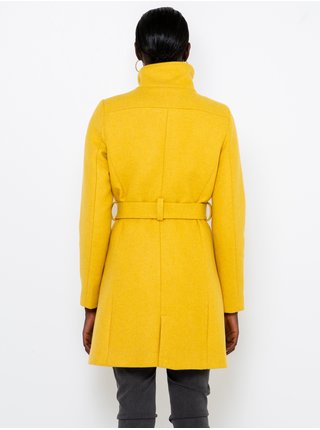 Žltý vlnený kabát CAMAIEU