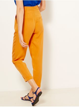 Oranžové skrátené nohavice CAMAIEU