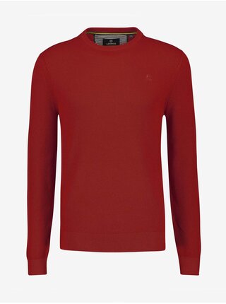 Červený basic svetr LERROS