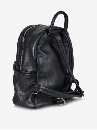 Černý dámský kožený batoh KARA