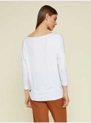 Bílé dámské volné basic tričko s tříčtvrtečním rukávem ZOOT Baseline Leticia