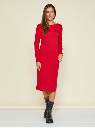 Červené dámské pouzdrové basic šaty ZOOT Baseline Esther