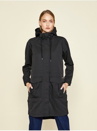 Černá dámská lehká dlouhá bunda s kapucí ZOOT.lab Hezel