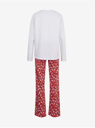 Bielo-červené vzorované pyžamo Tommy Hilfiger