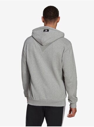 Světle šedá pánská mikina s kapucí adidas Performance M FI 3B Hoodie