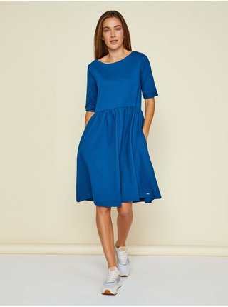 Tmavě modré dámské basic šaty s kapsami ZOOT Baseline Monika 2