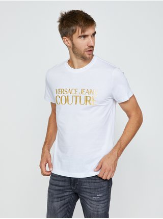 Biele pánske tričko s potlačou Versace Jeans Couture S Logo Foil