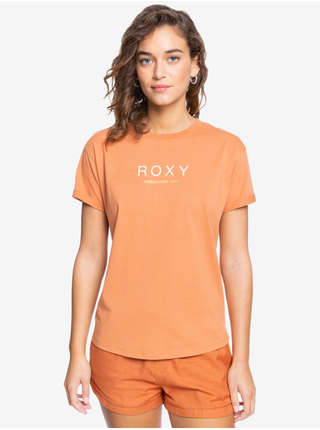 Oranžové tričko s potlačou Roxy