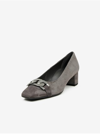 Tmavě šedé dámské kožené boty Högl 