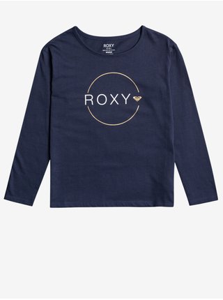 Tmavě modré holčičí tričko s potiskem Roxy