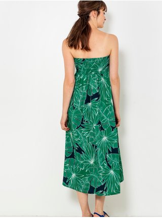 Zelená vzorovaná maxi sukňa nebo midišaty CAMAIEU