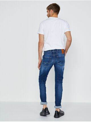 Slim fit pre mužov Replay - tmavomodrá